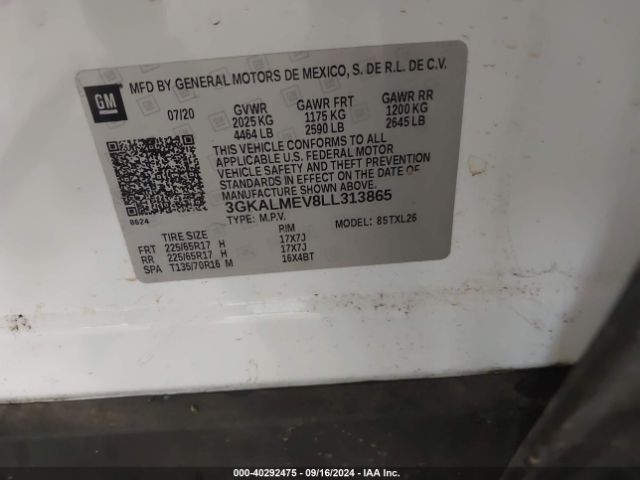 Photo 8 VIN: 3GKALMEV8LL313865 - GMC TERRAIN 