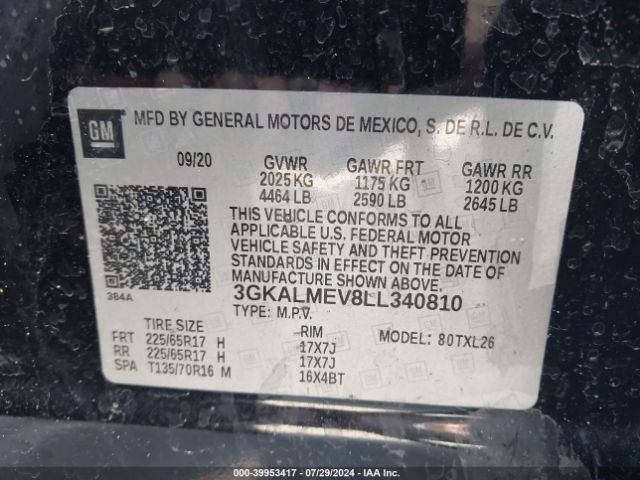 Photo 8 VIN: 3GKALMEV8LL340810 - GMC TERRAIN 