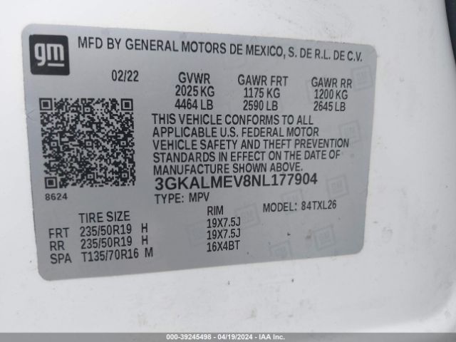 Photo 8 VIN: 3GKALMEV8NL177904 - GMC TERRAIN 