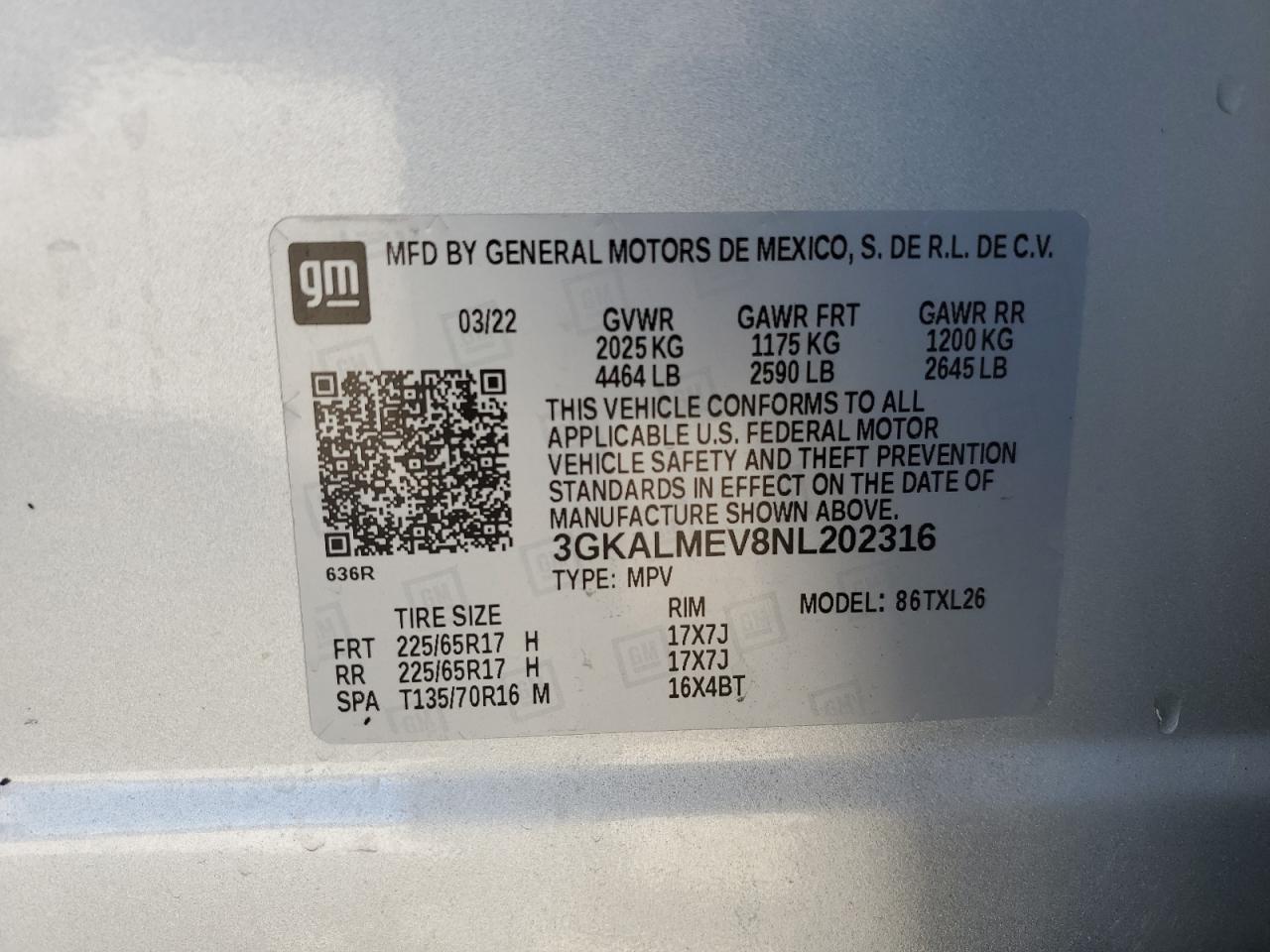 Photo 12 VIN: 3GKALMEV8NL202316 - GMC TERRAIN 