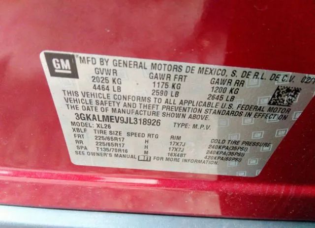 Photo 8 VIN: 3GKALMEV9JL318926 - GMC TERRAIN 