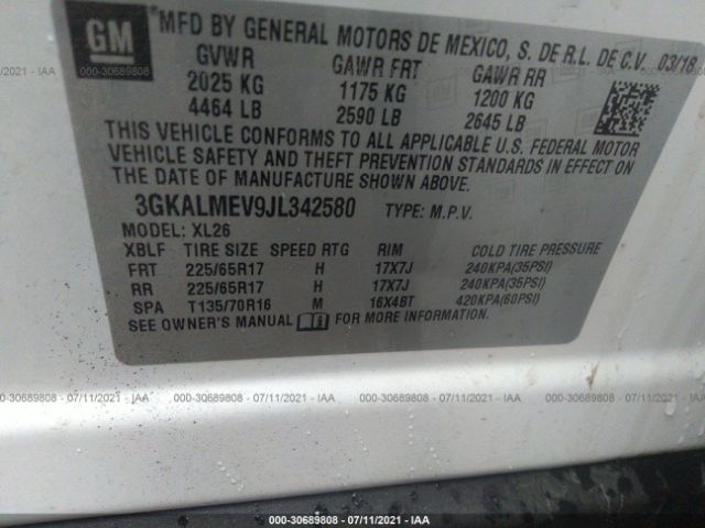 Photo 8 VIN: 3GKALMEV9JL342580 - GMC TERRAIN 