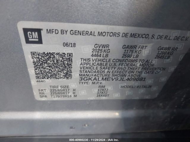 Photo 8 VIN: 3GKALMEV9JL409081 - GMC TERRAIN 