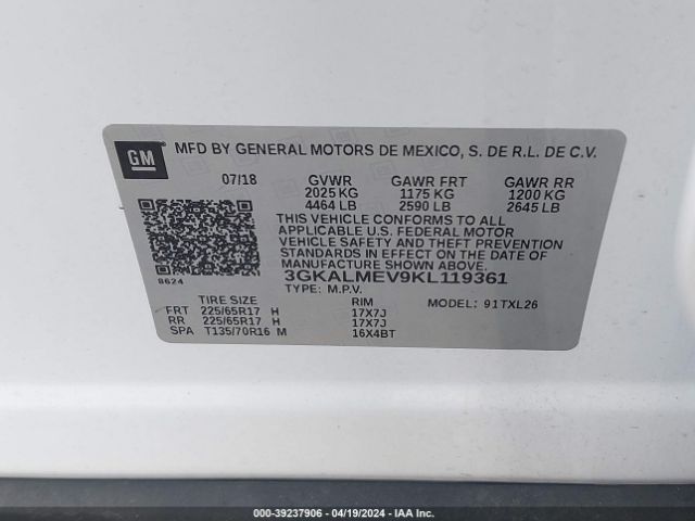 Photo 8 VIN: 3GKALMEV9KL119361 - GMC TERRAIN 