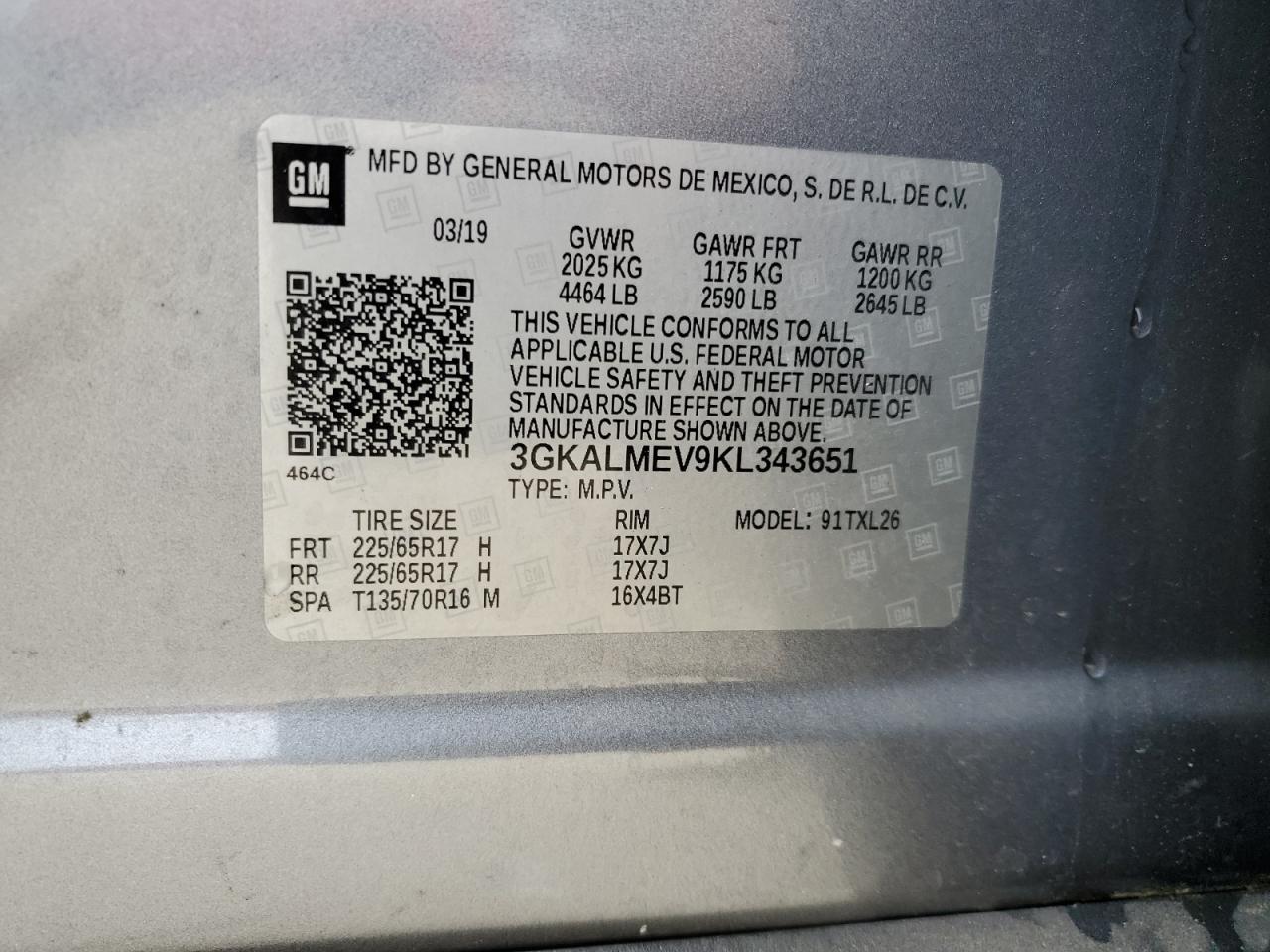 Photo 13 VIN: 3GKALMEV9KL343651 - GMC TERRAIN 