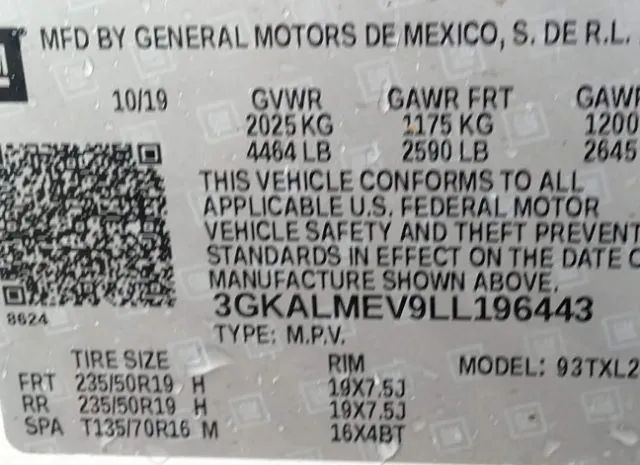 Photo 8 VIN: 3GKALMEV9LL196443 - GMC TERRAIN 