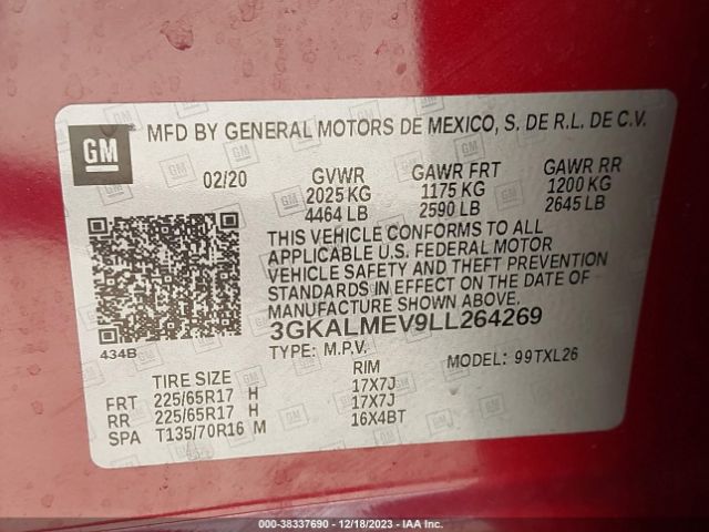 Photo 8 VIN: 3GKALMEV9LL264269 - GMC TERRAIN 