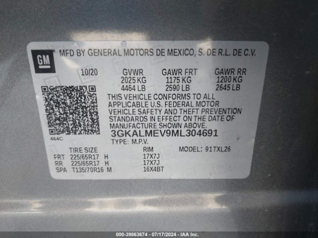 Photo 8 VIN: 3GKALMEV9ML304691 - GMC TERRAIN 