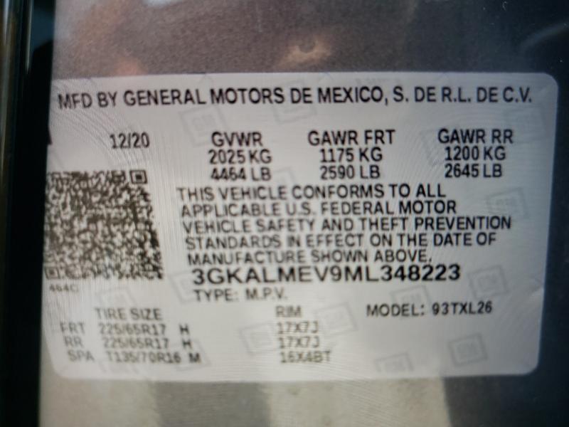 Photo 9 VIN: 3GKALMEV9ML348223 - GMC TERRAIN SL 