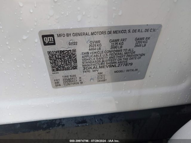 Photo 8 VIN: 3GKALMEV9NL277879 - GMC TERRAIN 