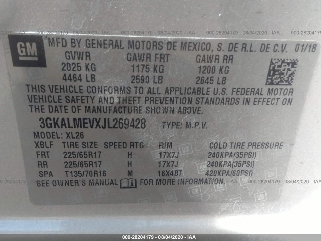 Photo 8 VIN: 3GKALMEVXJL269428 - GMC TERRAIN 