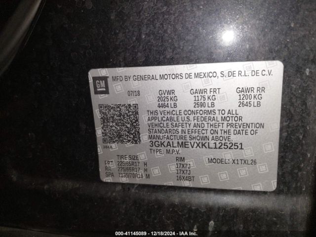 Photo 8 VIN: 3GKALMEVXKL125251 - GMC TERRAIN 