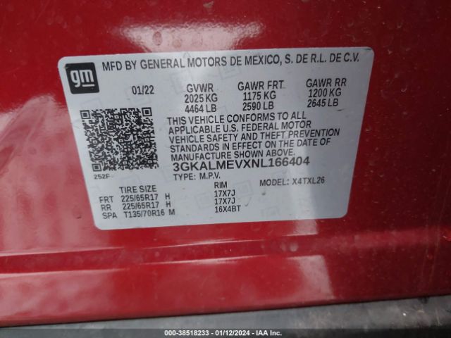 Photo 8 VIN: 3GKALMEVXNL166404 - GMC TERRAIN 