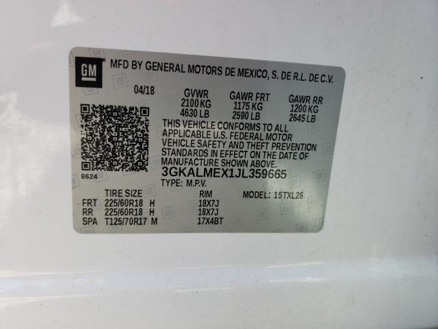 Photo 9 VIN: 3GKALMEX1JL359665 - GMC TERRAIN SL 