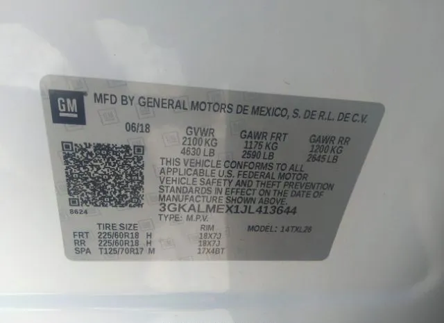 Photo 8 VIN: 3GKALMEX1JL413644 - GMC TERRAIN 