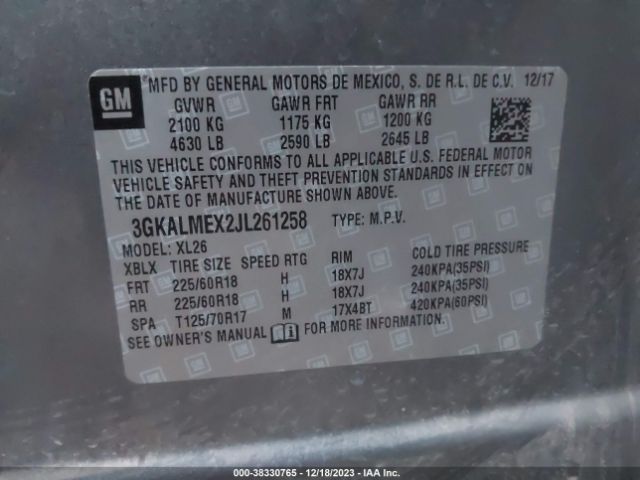 Photo 8 VIN: 3GKALMEX2JL261258 - GMC TERRAIN 