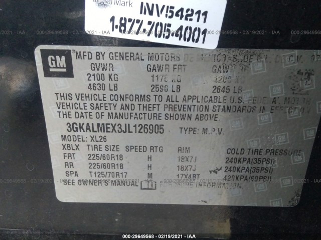 Photo 8 VIN: 3GKALMEX3JL126905 - GMC TERRAIN 