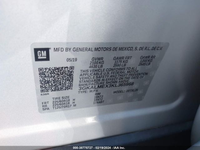 Photo 8 VIN: 3GKALMEX3KL365968 - GMC TERRAIN 