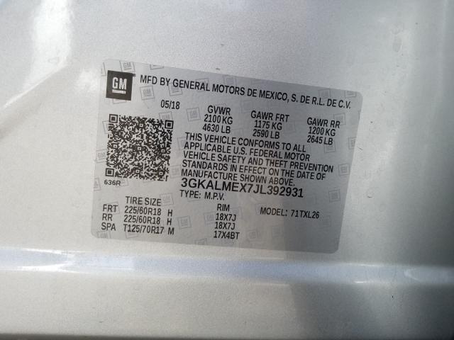 Photo 9 VIN: 3GKALMEX7JL392931 - GMC TERRAIN SL 