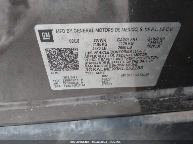 Photo 8 VIN: 3GKALMEX9KL152183 - GMC TERRAIN 