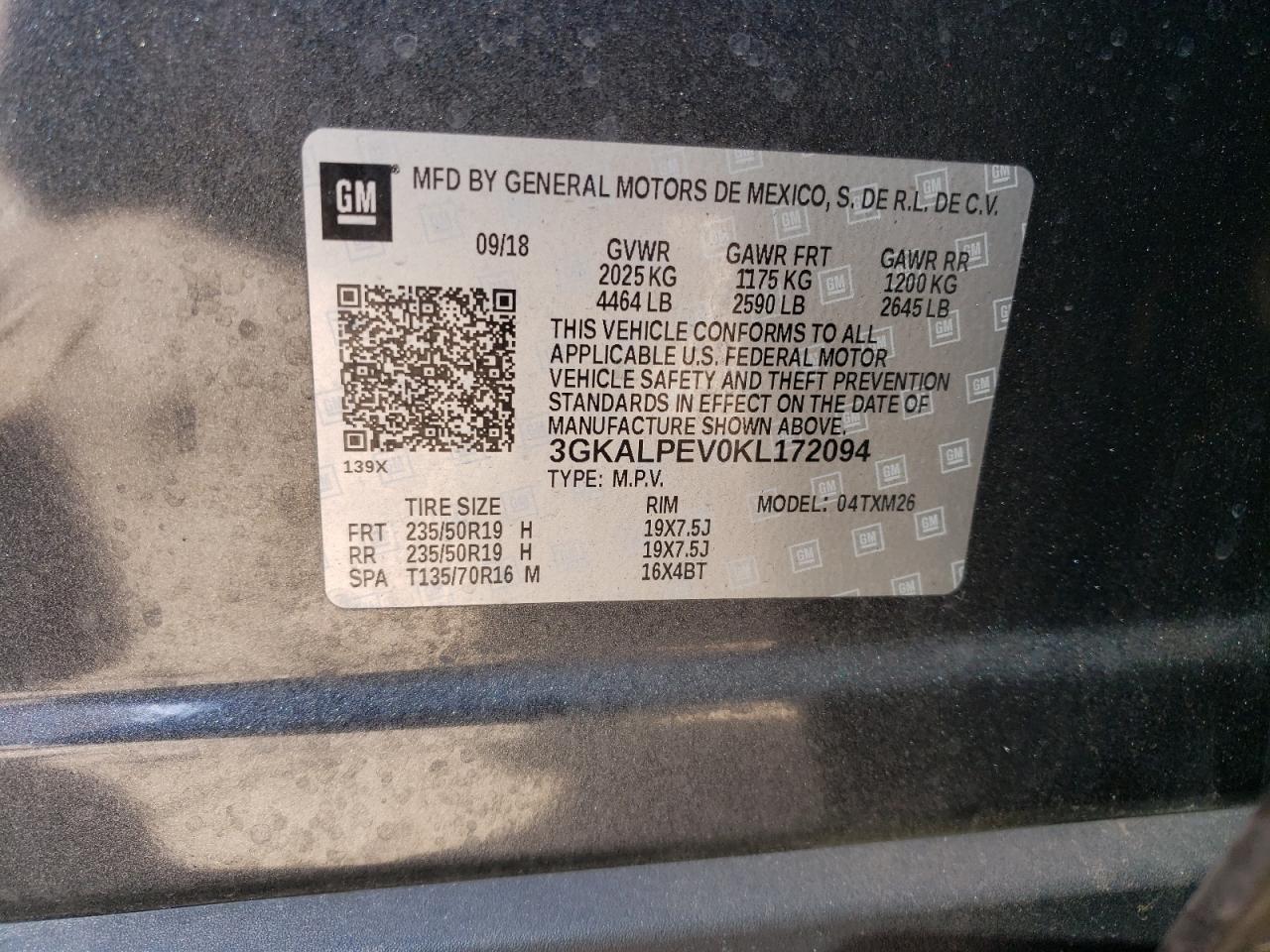 Photo 11 VIN: 3GKALPEV0KL172094 - GMC TERRAIN 