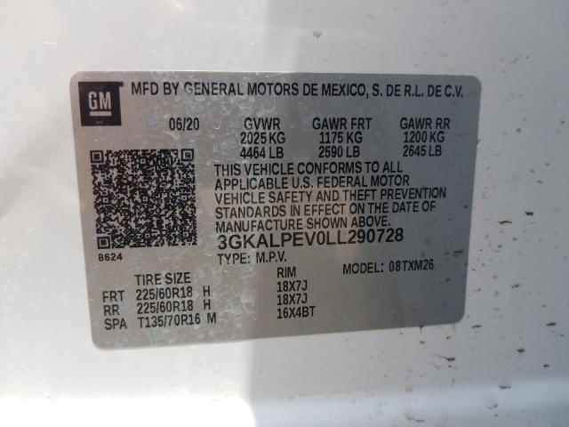 Photo 9 VIN: 3GKALPEV0LL290728 - GMC TERRAIN SL 