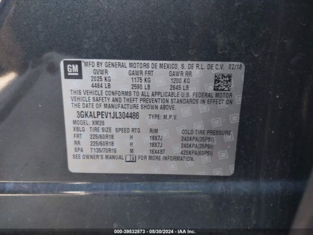 Photo 8 VIN: 3GKALPEV1JL304486 - GMC TERRAIN 