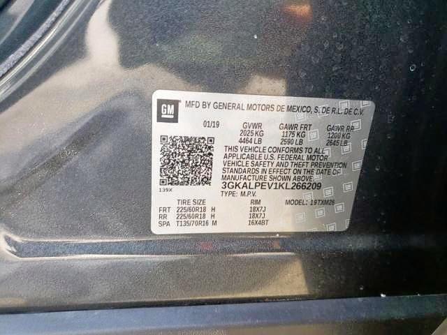 Photo 9 VIN: 3GKALPEV1KL266209 - GMC TERRAIN SL 