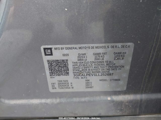 Photo 8 VIN: 3GKALPEV1LL252697 - GMC TERRAIN 