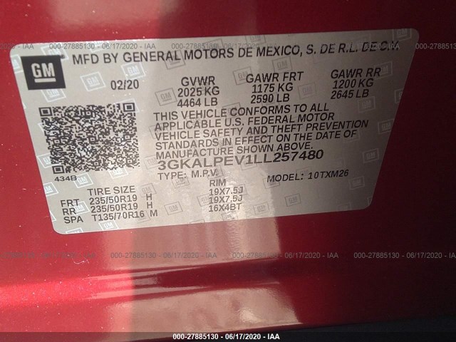 Photo 8 VIN: 3GKALPEV1LL257480 - GMC TERRAIN 