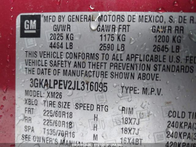 Photo 8 VIN: 3GKALPEV2JL316095 - GMC TERRAIN 