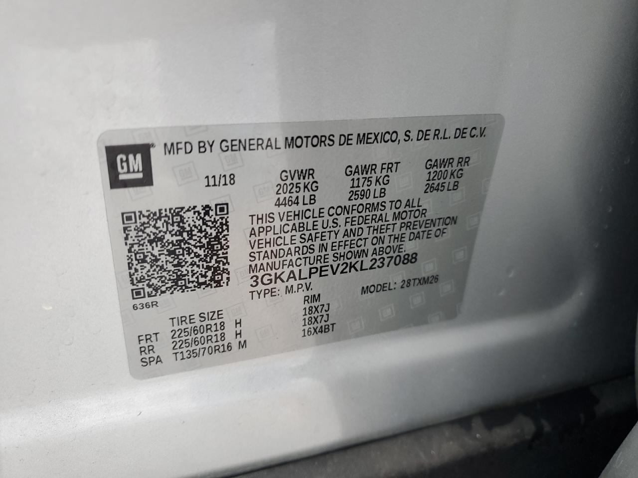 Photo 11 VIN: 3GKALPEV2KL237088 - GMC TERRAIN 