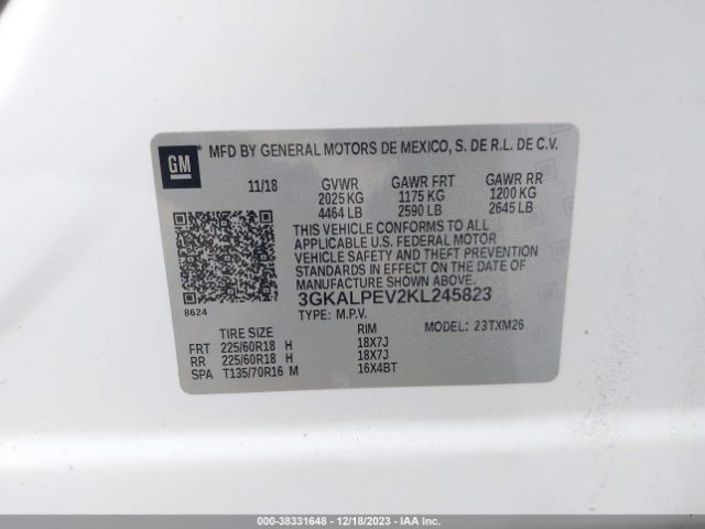 Photo 8 VIN: 3GKALPEV2KL245823 - GMC TERRAIN 