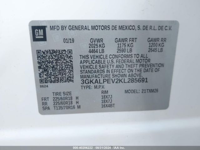 Photo 8 VIN: 3GKALPEV2KL285691 - GMC TERRAIN 