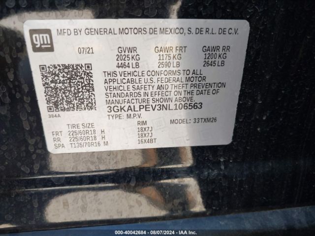 Photo 8 VIN: 3GKALPEV3NL106563 - GMC TERRAIN 