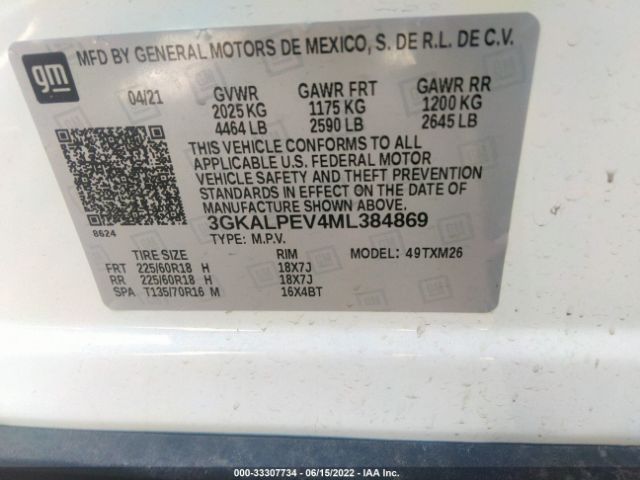 Photo 8 VIN: 3GKALPEV4ML384869 - GMC TERRAIN 