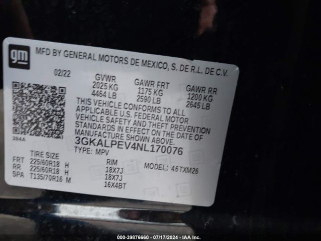 Photo 8 VIN: 3GKALPEV4NL170076 - GMC TERRAIN 