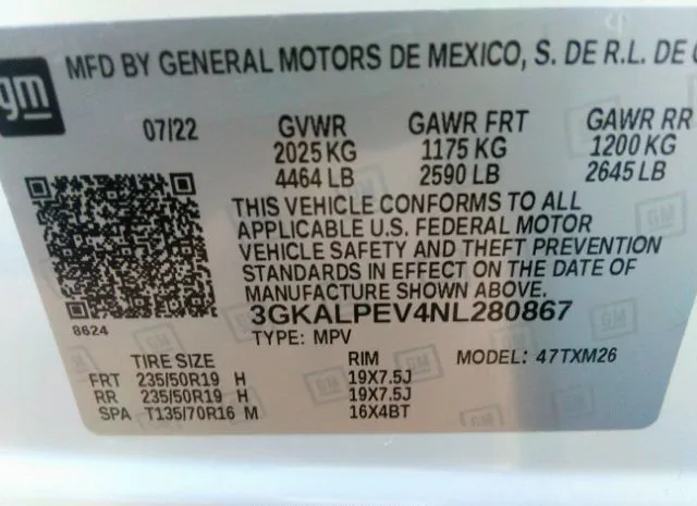 Photo 8 VIN: 3GKALPEV4NL280867 - GMC TERRAIN 