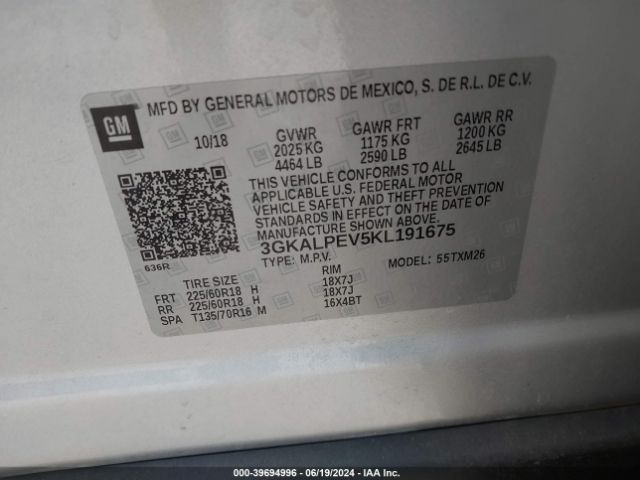 Photo 8 VIN: 3GKALPEV5KL191675 - GMC TERRAIN 