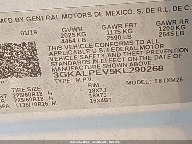 Photo 8 VIN: 3GKALPEV5KL290268 - GMC TERRAIN 