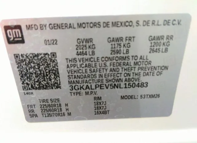 Photo 8 VIN: 3GKALPEV5NL150483 - GMC TERRAIN 