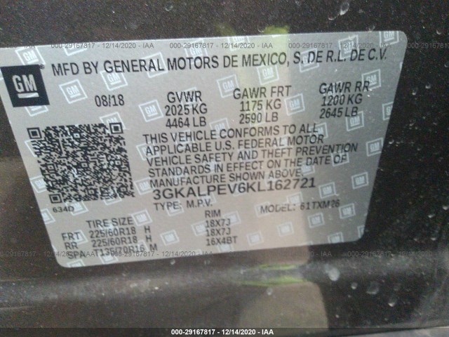 Photo 8 VIN: 3GKALPEV6KL162721 - GMC TERRAIN 