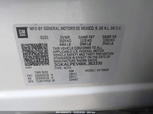 Photo 8 VIN: 3GKALPEV6ML363330 - GMC TERRAIN 