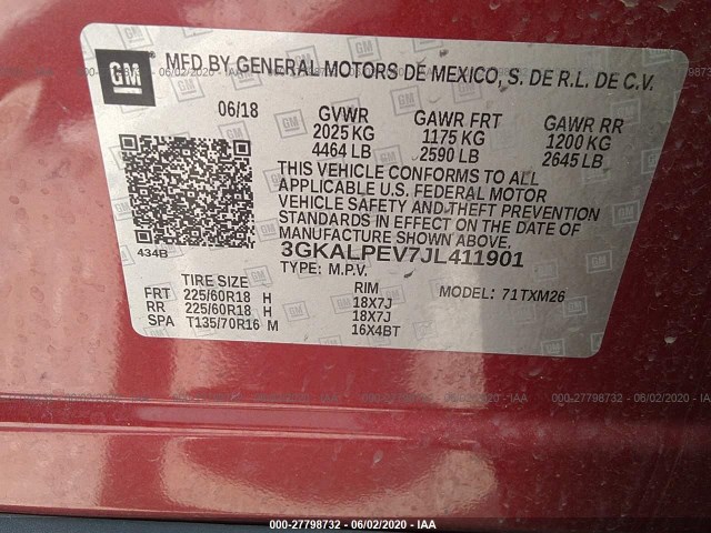 Photo 8 VIN: 3GKALPEV7JL411901 - GMC TERRAIN 