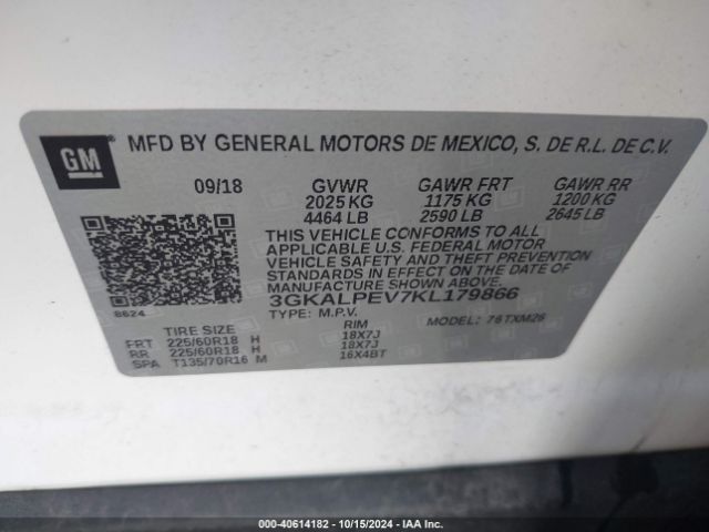 Photo 8 VIN: 3GKALPEV7KL179866 - GMC TERRAIN 