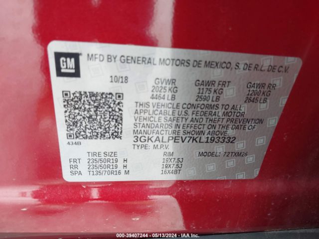 Photo 8 VIN: 3GKALPEV7KL193332 - GMC TERRAIN 