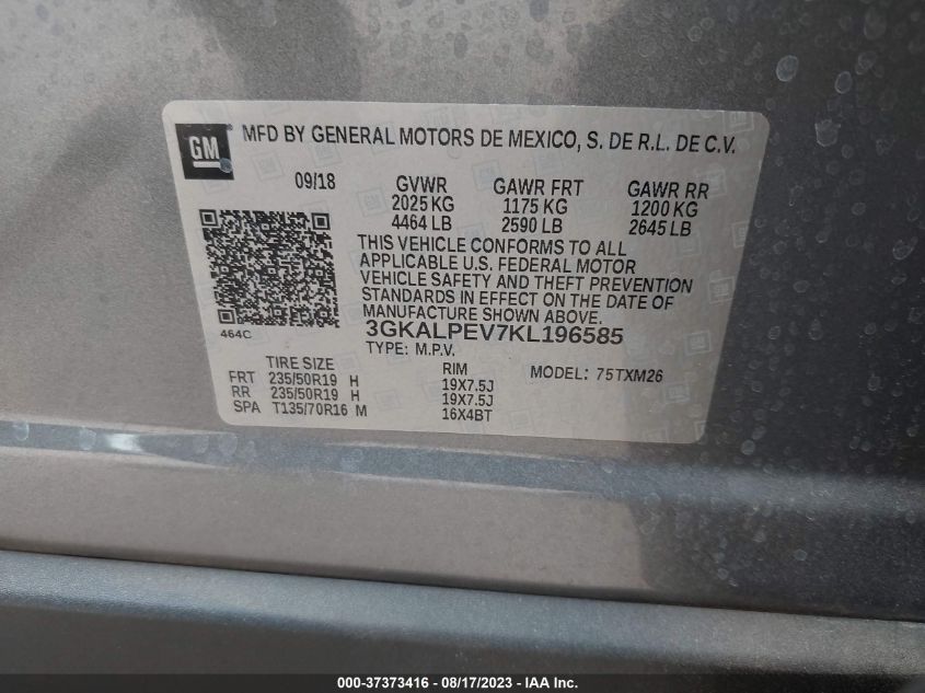 Photo 8 VIN: 3GKALPEV7KL196585 - GMC TERRAIN 