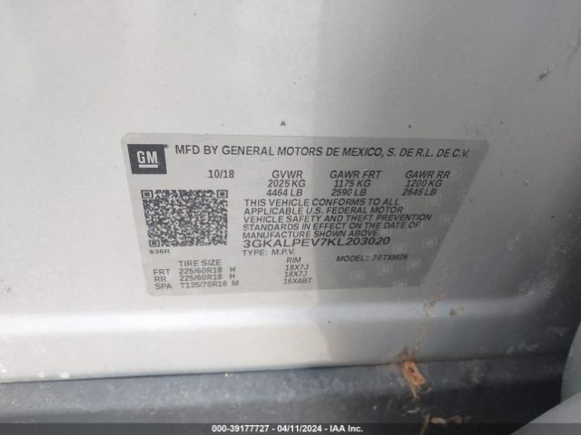 Photo 8 VIN: 3GKALPEV7KL203020 - GMC TERRAIN 