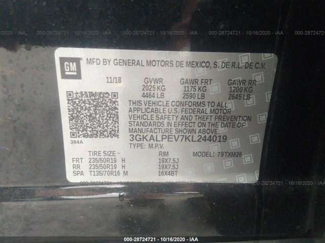 Photo 8 VIN: 3GKALPEV7KL244019 - GMC TERRAIN 