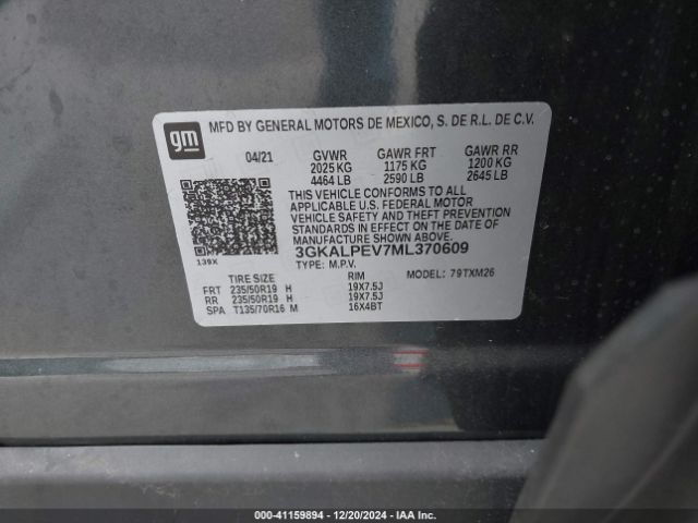 Photo 8 VIN: 3GKALPEV7ML370609 - GMC TERRAIN 